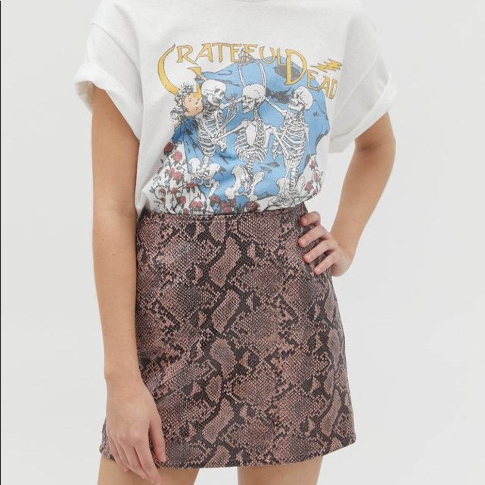 Motel Pelmo Snake Print Mini Skirt